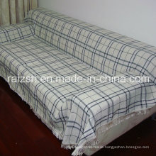 Classic Simplicity of High-Grade Thick Plaid Chenille Sofa Cover